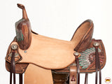 Hilason Western Horse Barrel Flex Trail Saddle American Leather Brown