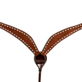 HILASON W. H. Genuine Leather Breast Collar With Side Buck Stitch by Hilason – Cowboy and equestrian accessories