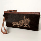 American Darling Wristlet Hair On Genuine Leather women bag western by Hilason – Cowboy and equestrian accessories