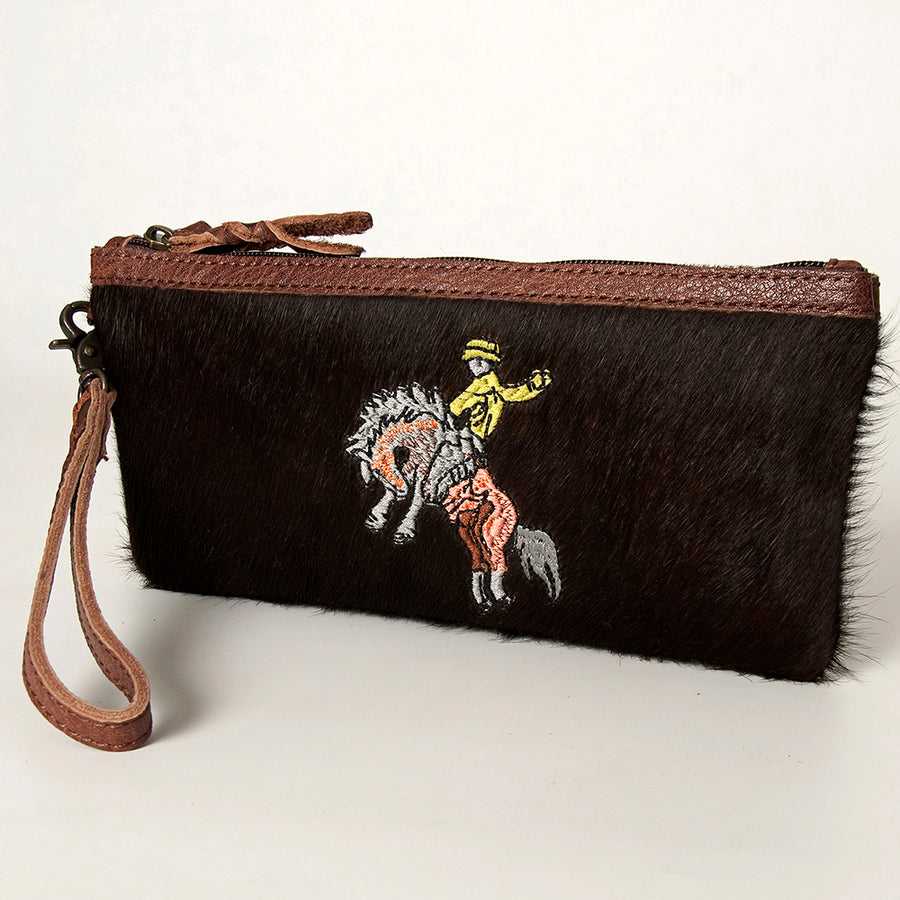 American Darling Wristlet Hair On Genuine Leather women bag western handbag purse - Uhorse