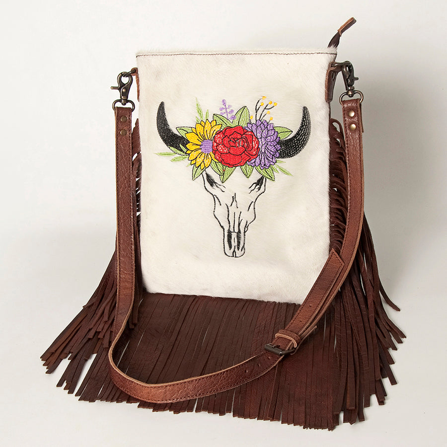 American Darling Women's Messenger Bag Western Hair-On Genuine Leather Handbag - Uhorse