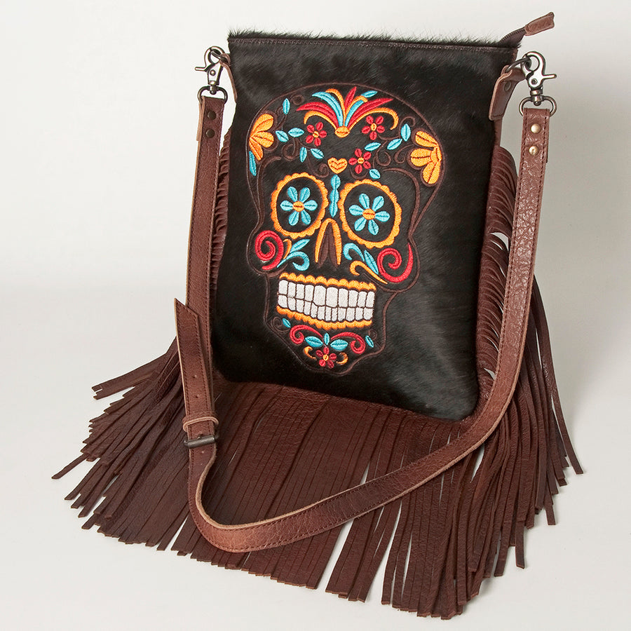 American Darling Women's Messenger Bag Western Hair-On Genuine Leather Handbag - Uhorse