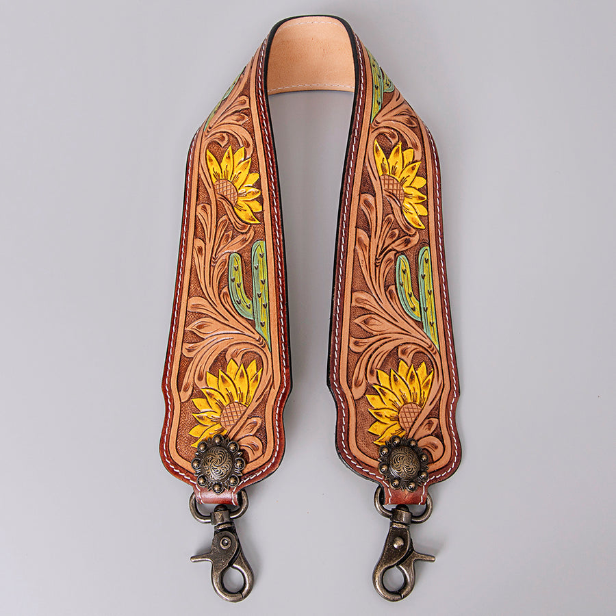American Darling ADSTF165 Hand Tooled Genuine Leather Crossbody Handle by Hilason – Cowboy and equestrian accessories