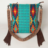 American Darling Saddle Blanket Genuine Leather Women Bag Western Handbag Purse