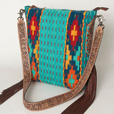 American Darling Saddle Blanket Genuine Leather Women Bag Western Handbag Purse