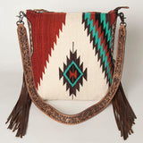 American Darling Saddle Blanket Genuine Leather Women Bag Western Handbag Purse