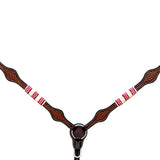 Hilason W. H. Basket Weave Hand Tooled American Leather Headstall by Hilason – Cowboy and equestrian accessories