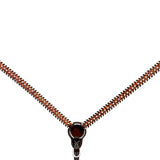 Braided leather breast collar with black hardware - Uhorse