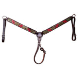 BAR H EQUINE W. H. Genuine Leather breast collar Dark Brown by Hilason – Cowboy and equestrian accessories