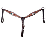 BAR H EQUINE Western Horse Genuine Leather Tack Set Dark Brown