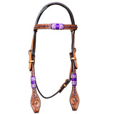 BAR H EQUINE Western Horse Genuine Leather Tack Set Tan