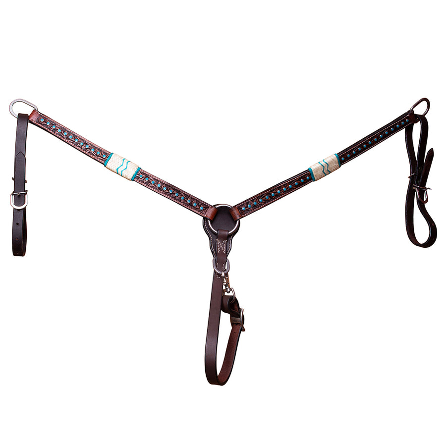 BAR H EQUINE Western Horse Genuine Leather Tack Set Dark Brown - Uhorse