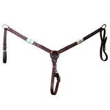 BAR H EQUINE Western Horse Genuine Leather breast collar Dark Brown - Uhorse