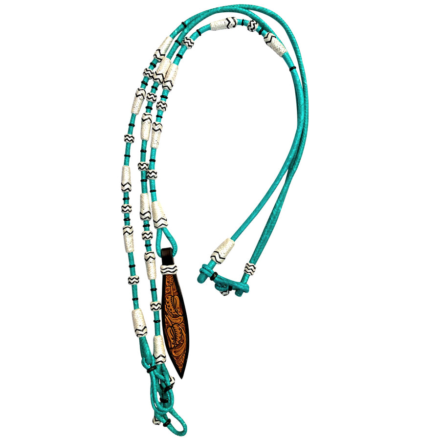 Hilason W. Rawhide Braided Leather Show Rommel Romel Romal Reins H. – by Hilason – Cowboy and equestrian accessories