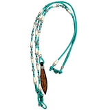 Hilason Western Rawhide Braided Leather Show Rommel Romel Romal Reins Horse