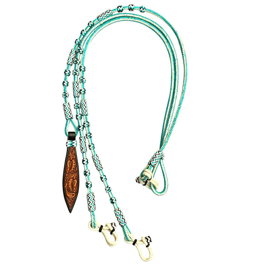 Hilason W. Rawhide Braided Leather Show Rommel Romel Romal Reins H. – by Hilason – Cowboy and equestrian accessories