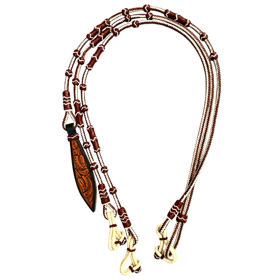 Hilason W. Rawhide Braided Leather Show Rommel Romel Romal Reins H. – by Hilason – Cowboy and equestrian accessories
