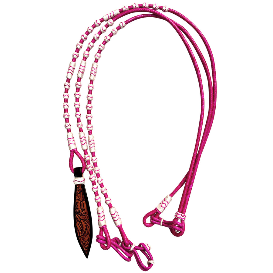 Hilason W. Rawhide Braided Leather Show Rommel Romel Romal Reins H. – by Hilason – Cowboy and equestrian accessories