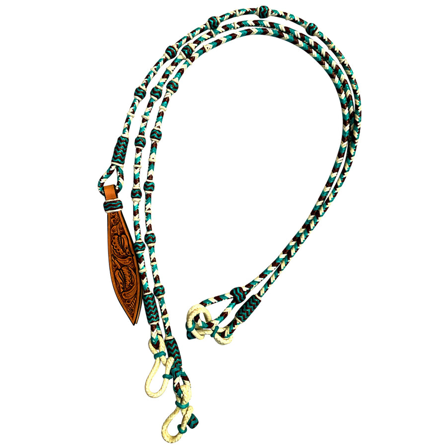 Hilason W. Rawhide Braided Leather Show Rommel Romel Romal Reins H. – by Hilason – Cowboy and equestrian accessories