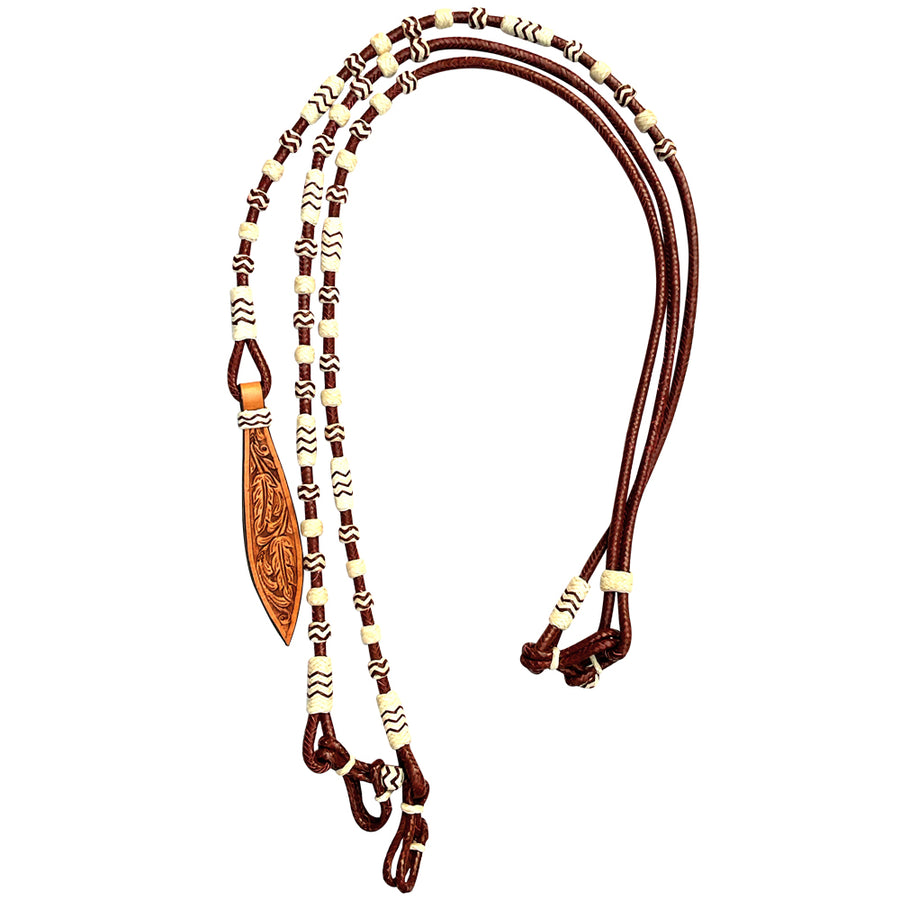 Hilason W. Rawhide Braided Leather Show Rommel Romel Romal Reins H. – by Hilason – Cowboy and equestrian accessories