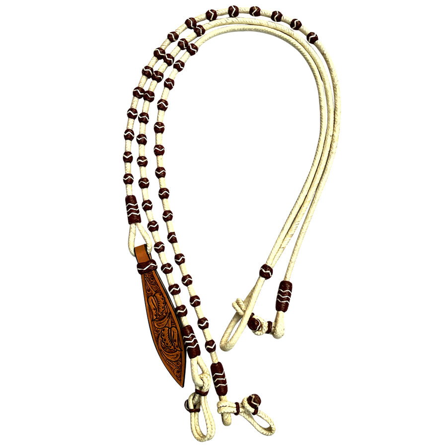 Hilason W. Rawhide Braided Leather Show Rommel Romel Romal Reins H. – by Hilason – Cowboy and equestrian accessories