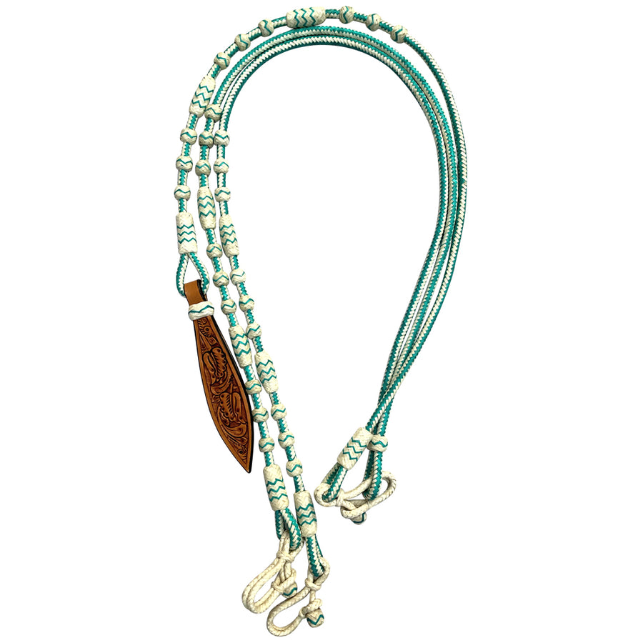 Hilason W. Rawhide Braided Leather Show Rommel Romel Romal Reins H. – by Hilason – Cowboy and equestrian accessories