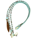 Hilason W. Rawhide Braided Leather Show Rommel Romel Romal Reins H. – by Hilason – Cowboy and equestrian accessories