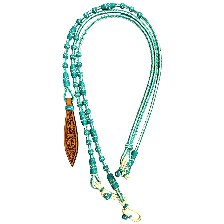 Hilason W. Rawhide Braided Leather Show Rommel Romel Romal Reins H. – by Hilason – Cowboy and equestrian accessories