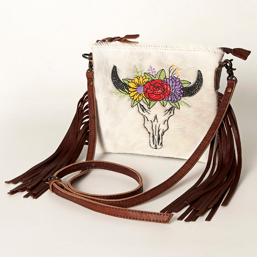 American Darling Women's Small Crossbody Western Hair-On Genuine Leather Handbag Ladies Purse - Uhorse