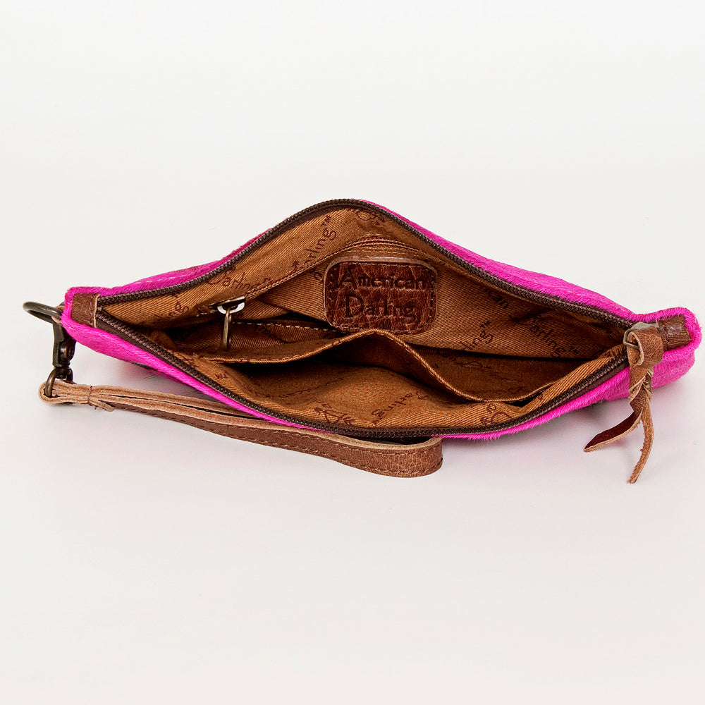 American Darling ADBG344BV Wristlet Hair-On Genuine Leather Women Bag Western Handbag Purse