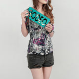 American Darling Wristlet Genuine Leather Women Bag W. Handbag Purse –