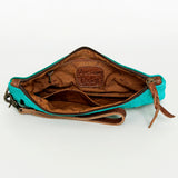American Darling ADBG344CJ Wristlet Hair-On Genuine Leather Women Bag Western Handbag Purse