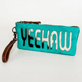 American Darling ADBG344CJ Wristlet Hair-On Genuine Leather Women Bag by Hilason – Cowboy and equestrian accessories