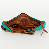 American Darling ADBG344CK Wristlet Hair-On Genuine Leather Women Bag Western Handbag Purse