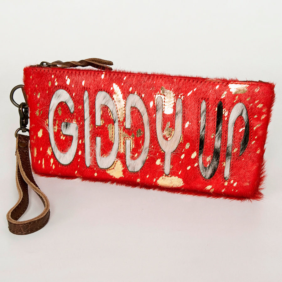 American Darling ADBG344CM Wristlet Hair On Genuine Leather women bag by Hilason – Cowboy and equestrian accessories