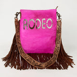 American Darling Messenger Hand Tooled Hair On Genuine Leather W.