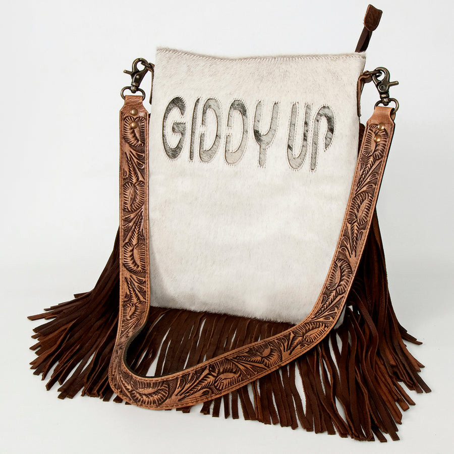 American Darling Large Crossbody Hair On Genuine Leather Western Women Bag Handbag Purse | Cute - Uhorse
