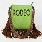 American Darling Messenger Hand Tooled Hair On Genuine Leather Western Women Bag Handbag Purse | Cute