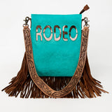 American Darling Messenger Hand Tooled Hair On Genuine Leather W.