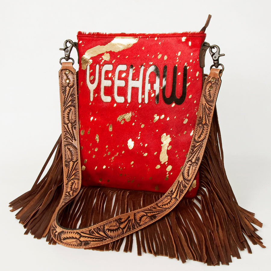 American Darling Large Crossbody Hair On Genuine Leather Western Women Bag Handbag Purse | Cute - Uhorse