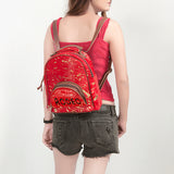American Darling Backpack Hand Tooled Hair on Genuine Leather Western Women Bag | for Laptop School Purse Travel