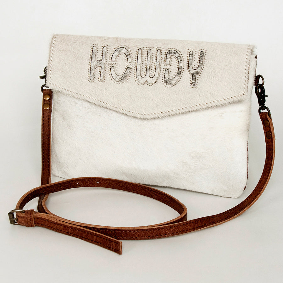 American Darling ADBGS178AH Envelope Hair-On Genuine Leather Women Bag by Hilason – Cowboy and equestrian accessories