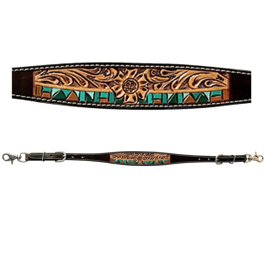 Bar H Equine Genuine Western American Leather Horse Wither Strap - Uhorse