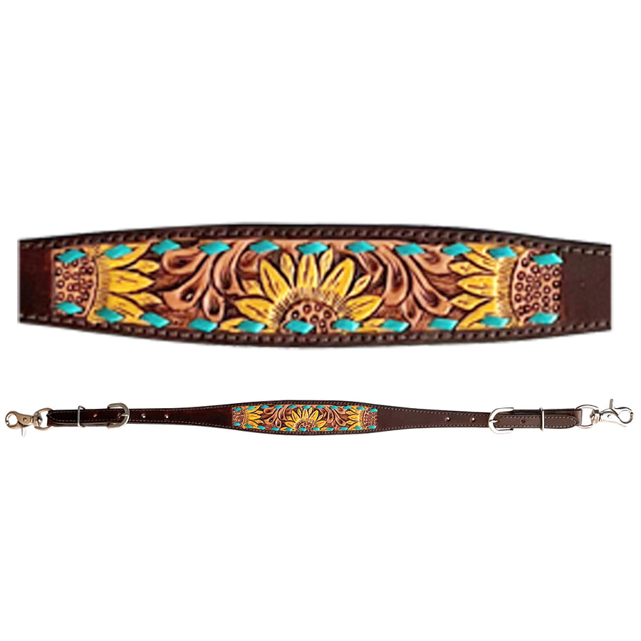Bar H Equine Genuine Western American Leather Horse Wither Strap - Uhorse