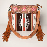 American Darling Signature Crossbody Hand Tooled Saddle Blanket Genuine Leather Women Bag Western Handbag Purse
