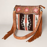 American Darling ADBGZ639 Signature Crossbody Hand Tooled Saddle Blanket Genuine Leather Women Bag Western Handbag Purse