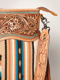 American Darling Signature Crossbody Hand Tooled Saddle Blanket Genuine Leather Women Bag Western Handbag Purse