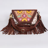 American Darling Clutch Hand Tooled Hair-On Genuine Leather Women Bag Western Handbag Purse