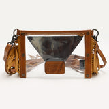 American Darling Clear Bag Hand Tooled Genuine Leather Western Women Handbag Purse | for Cute