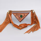 American Darling ADBGF103A Clear Bag Hand Tooled Genuine Leather Women Bag Western Handbag Purse